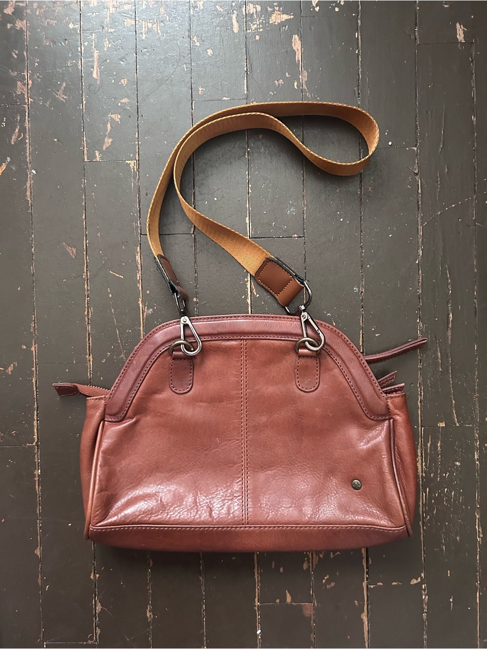 Rehard Italy Brown Leather Crossbody Bag